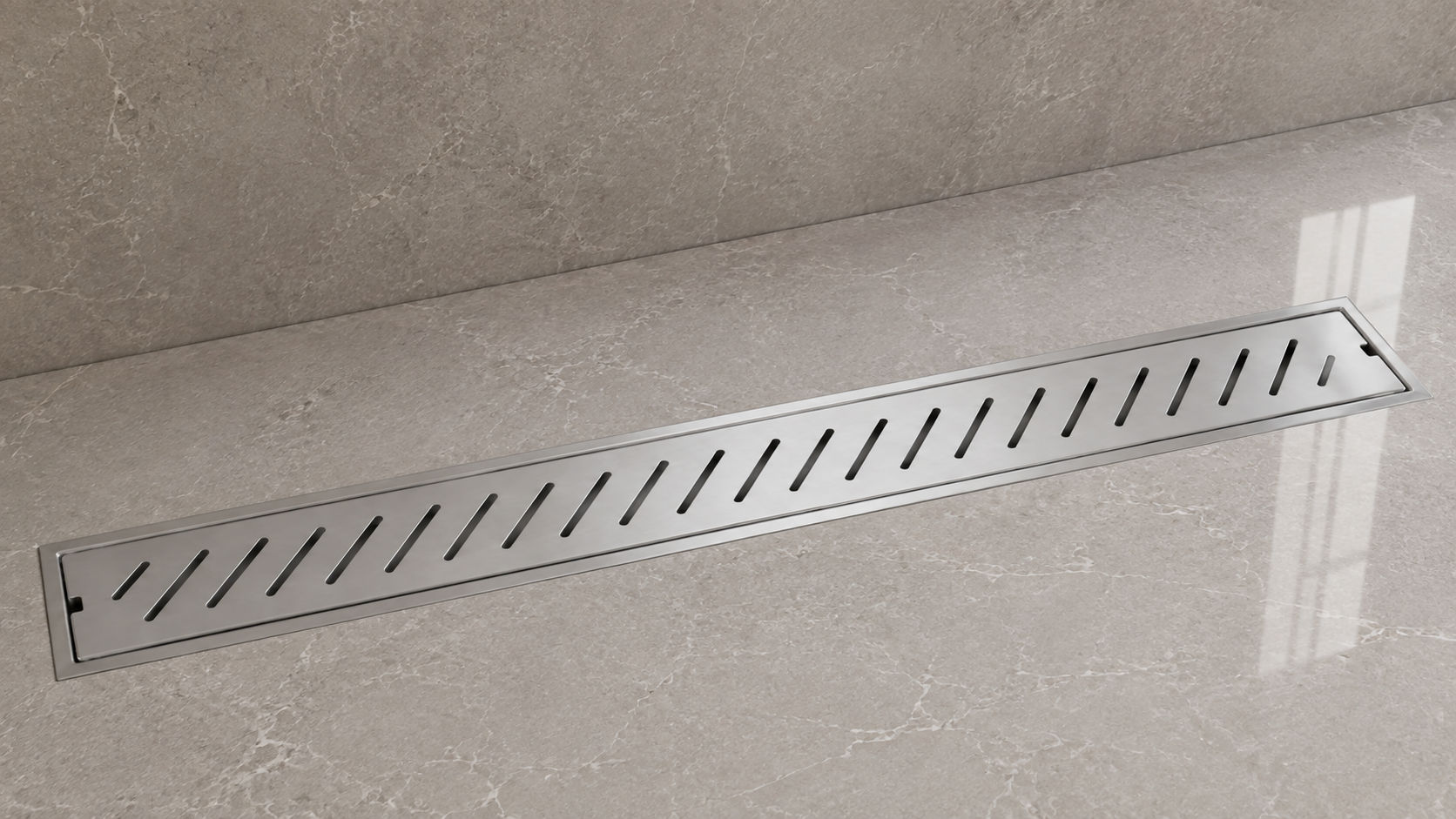 Cross Line Long Shower Drain