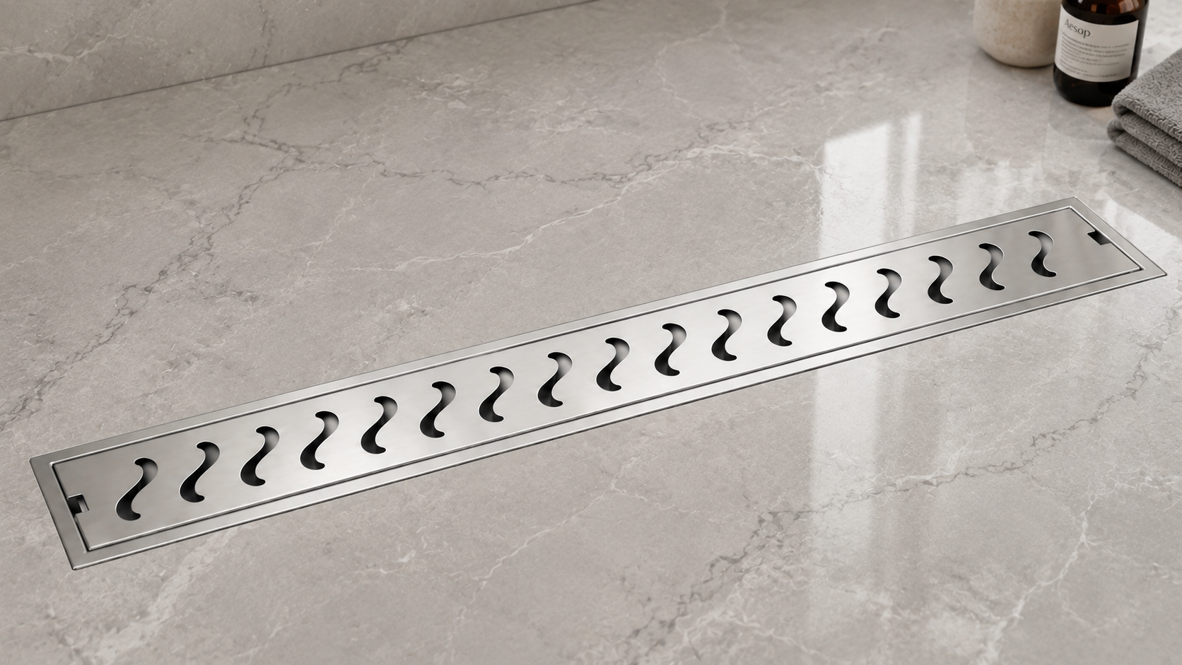 Wave Long Shower Drain